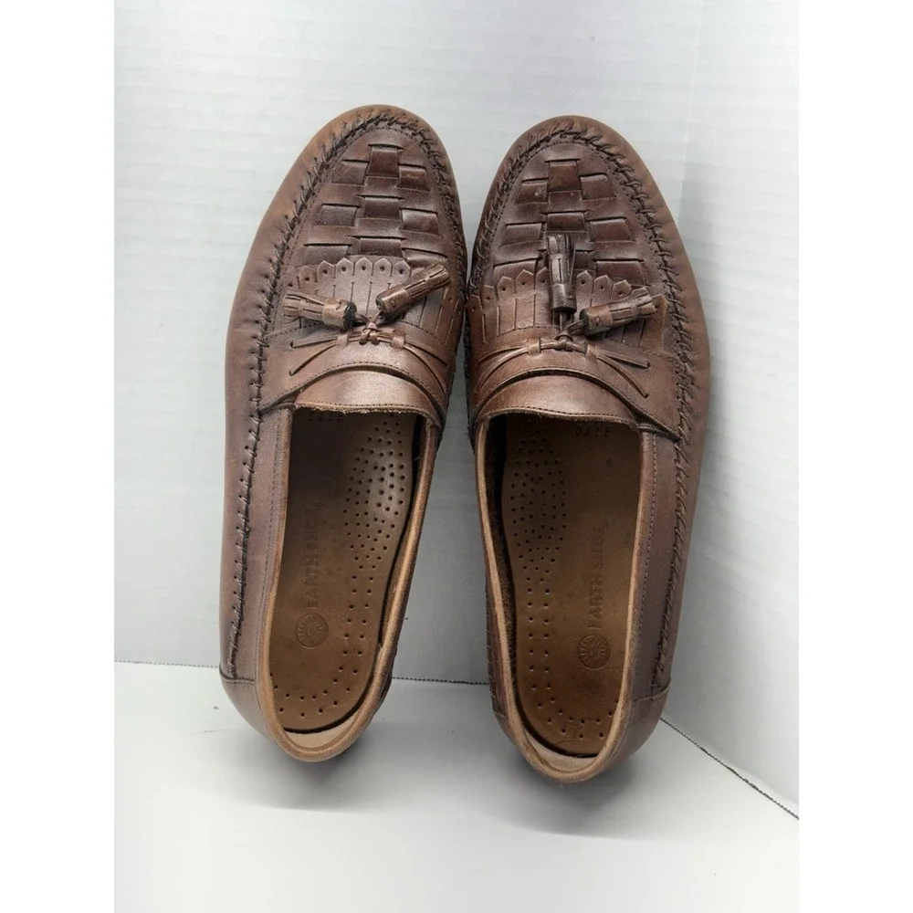 Earth Shoe‎ Dale Men's Size 9 D Brown Leather Slip On Tasseled Loafer Flats
